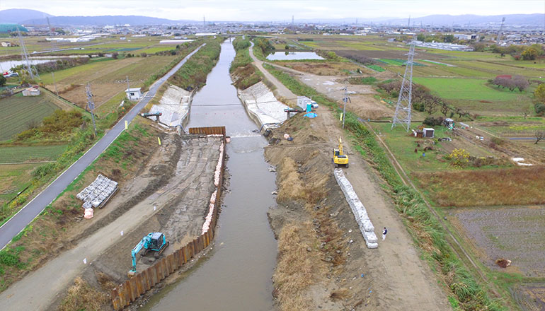 曽我川（松塚）護岸工事の進捗 vol.2